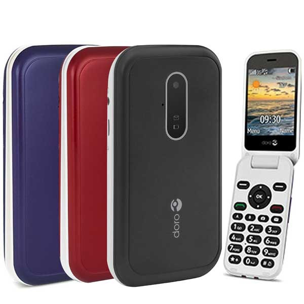 Doro 6620 Unlocked 3G Clamshell Big Button Mobile Phone for Seniors with 2.8" Screen